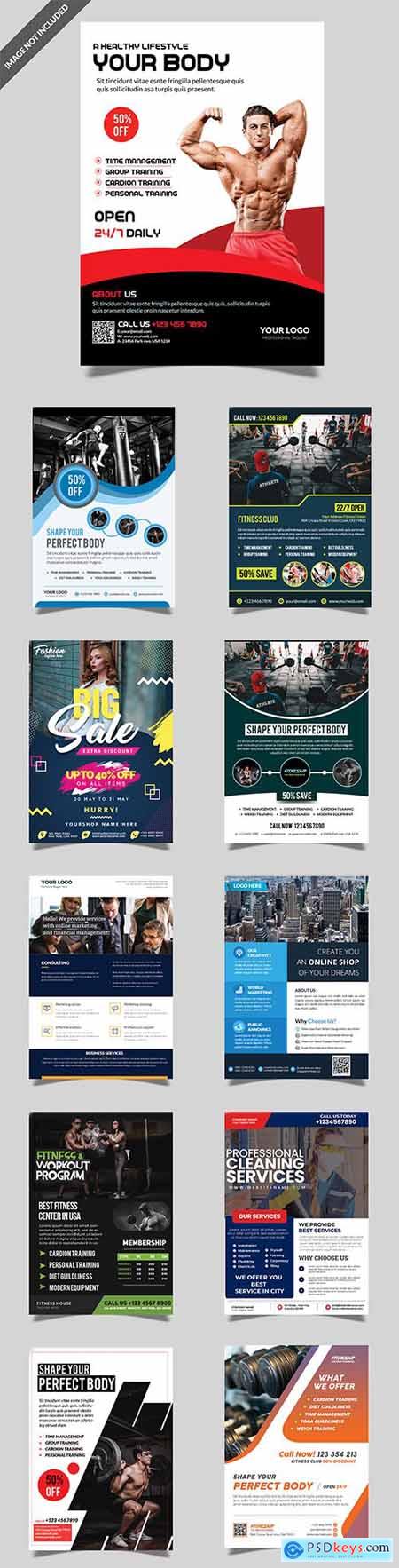 Fitness and Corporate Flyers Bundle
