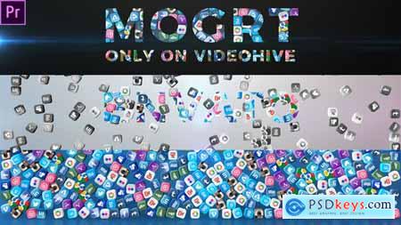 Videohive Falling Social Icons Title Reveal (Mogrt) 23702994