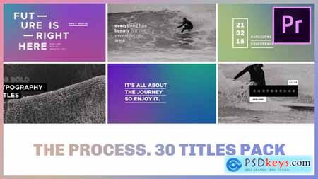 Videohive The Process Titles Pack for Premiere Pro 22108857