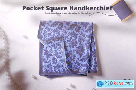 Silk Square Handkerchief Mockup 01 3738916