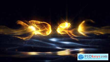 VideoHive Gold Particles Logo 24427059