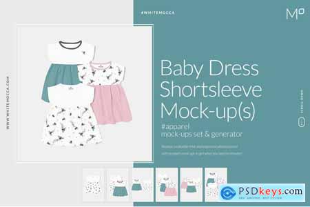 Baby Shortsleeve Dress Mock-ups Set 3993232