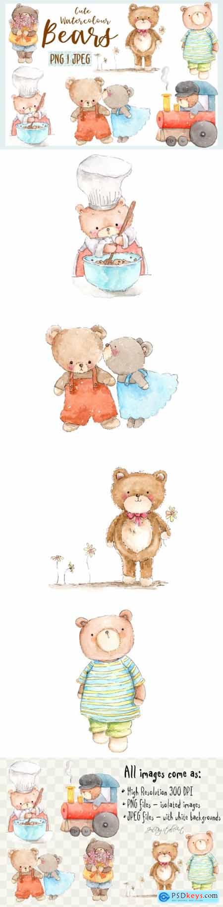 Cute Watercolour Bears 1738464