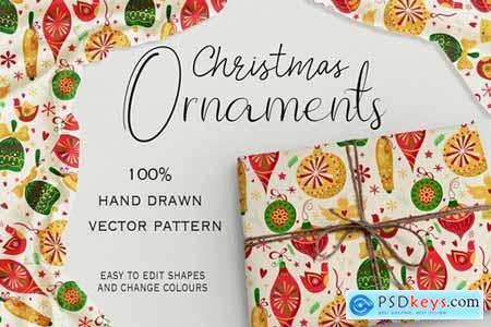 Christmas Ornaments Seamless Pattern