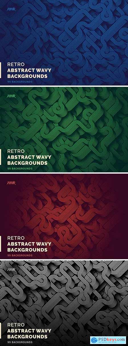 Retro Abstract Wavy Backgrounds