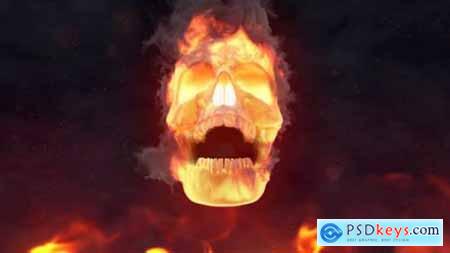 Videohive Fire Skull Logo Reveal 24509656