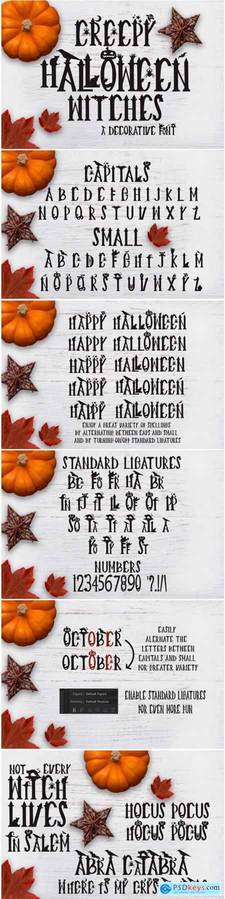 Creepy Halloween Witches Font