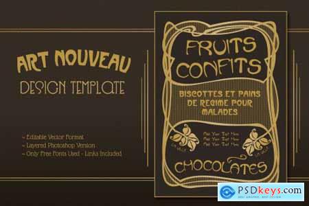 Art Nouveau Editable Design Template Art Nouveau Editable Design Template