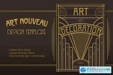 Art Nouveau Editable Design Template Art Nouveau Editable Design Template