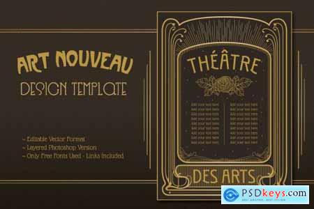 Art Nouveau Editable Design Template Art Nouveau Editable Design Template