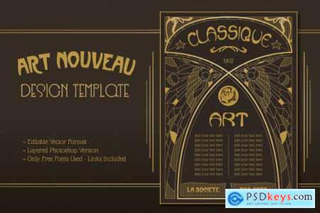 Art Nouveau Editable Design Template Art Nouveau Editable Design Template