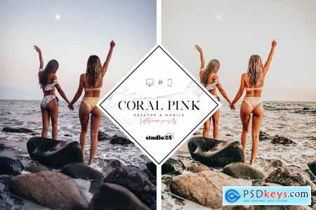 Coral pink lightroom preset 4007624