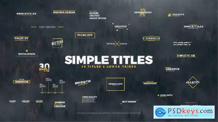 Videohive 30 Simple Titles 19937559
