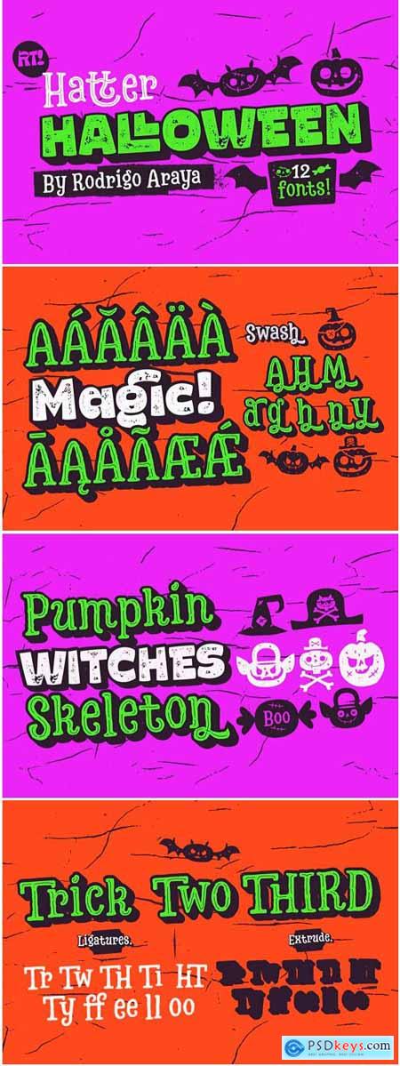 Hatter Halloween Font Family