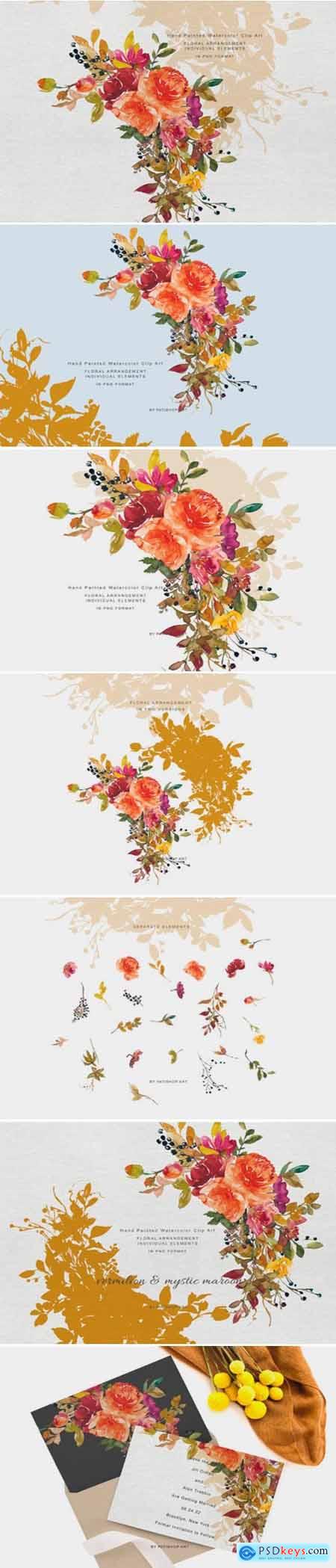 Autumn Colors Floral Clipart 1743268