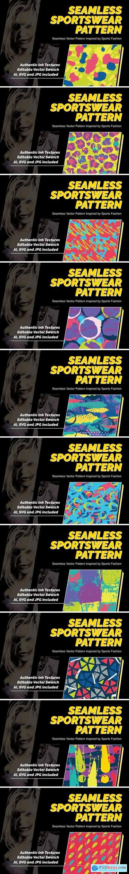 Modern Sportswear Seamless Pattern Bundle