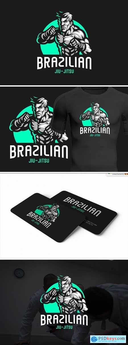 Brazilian Jiu jitsu Logo Template