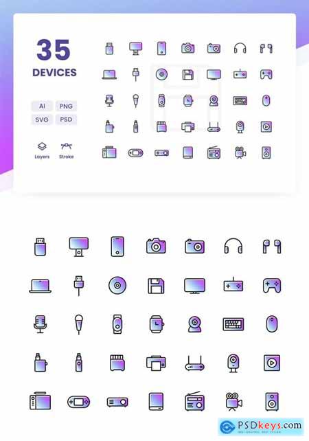 Devices - Icons Pack (Gradient)
