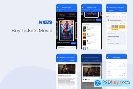 Buy Tickets Movie - Wallet Mobile UI - N