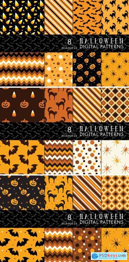 Seamless Halloween Patterns - Bundle