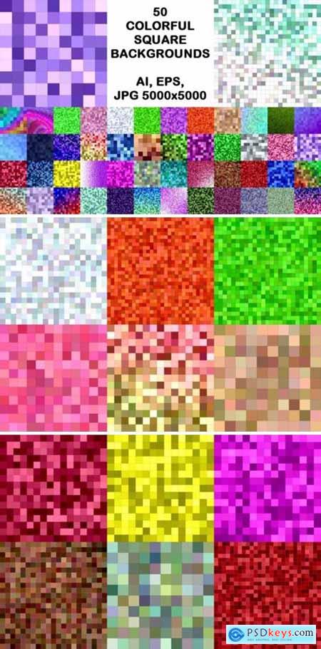 50 Colorful Square Backgrounds 1748651