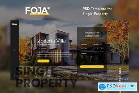 Foja Single Property PSD Template