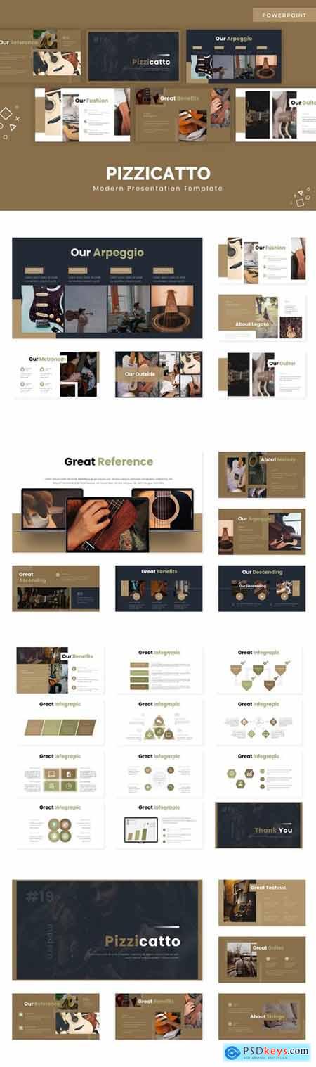 Pizzicatto Powerpoint, Keynote and Google Slides Templates