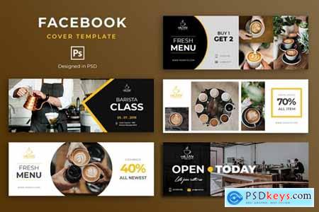 Coffee Facebook Cover Template