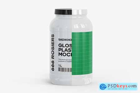 Glossy Plastic Jar Mockup 3997545