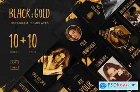 Black & Gold - Instagram Pack