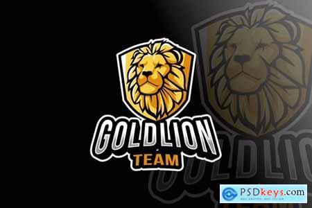 Gold Lion Team Logo Template
