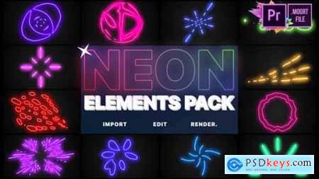 Videohive Neon Elements Premiere Pro MOGRT 24569902