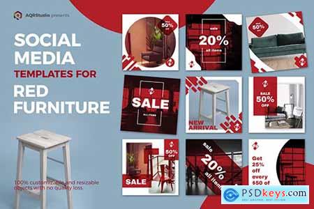 Red Furniture Media Banners