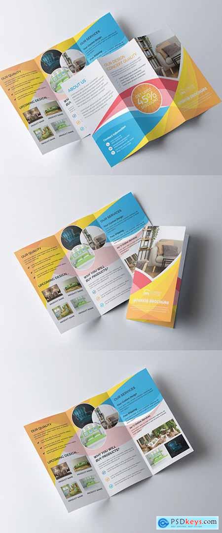 Interior Furniture Trifold Brochure Layout 277926688