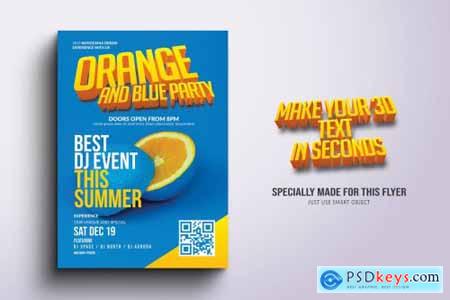 Orange Party Flyer & Poster Design