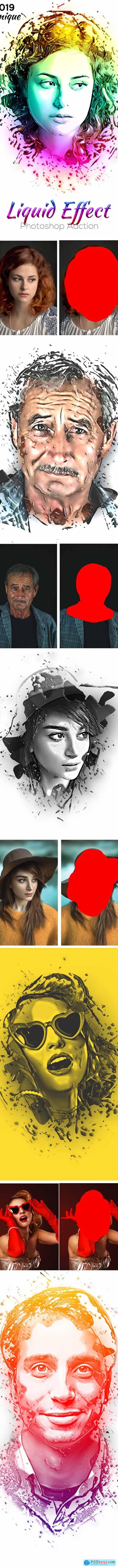 Liquid Effect Photoshop Action 24420163