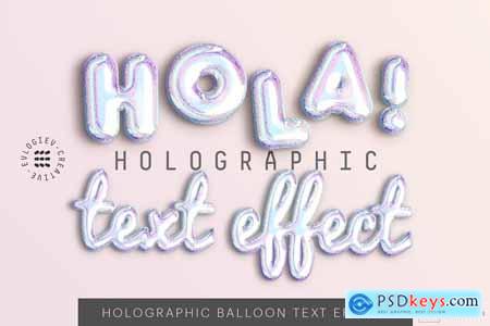 HOLOGRAPHIC BALLOON TEXT EFFECT 4095898
