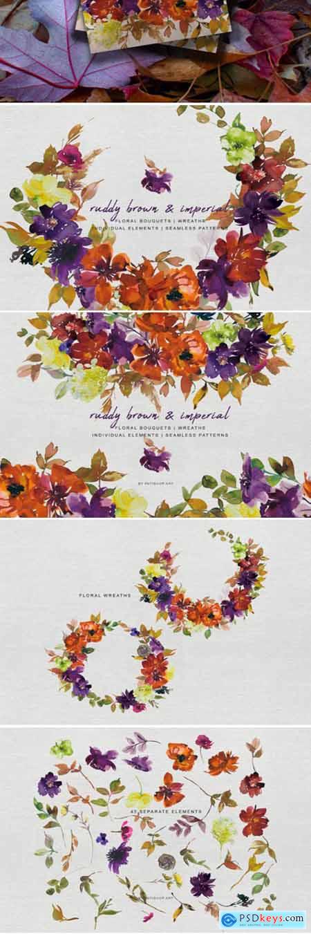 Autumn Floral Bouquet Clipart Set 1760653