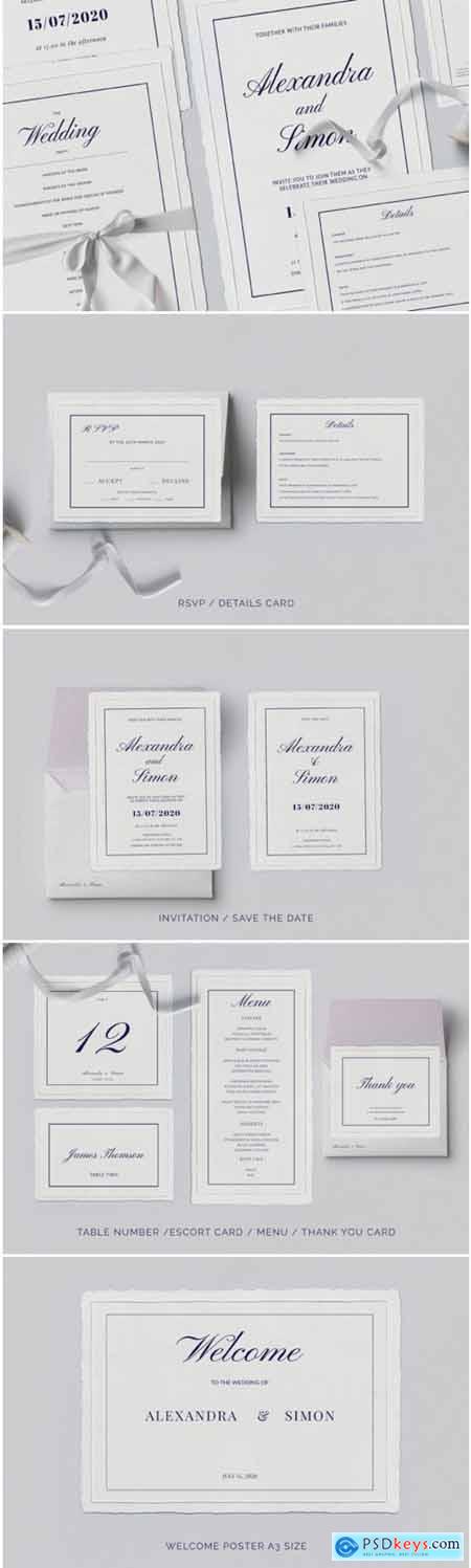This is an Invitation Wedding Template Suite