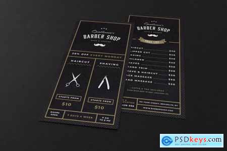 Barbershop Rack Card