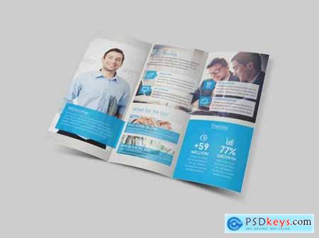 Blue Corporate Trifold