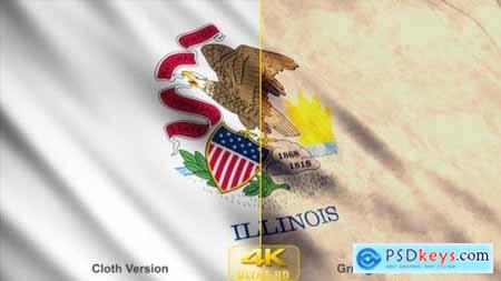 Videohive Illinois State Flags 24624389