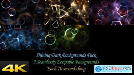 Videohive Shining Dark Backgrounds Pack 24624383