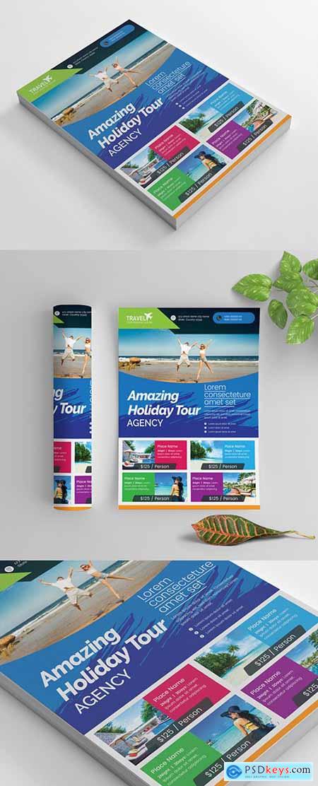 Multicolored Flyer Layout with Photo Header 269035339