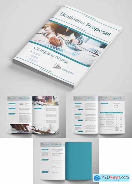Business Proposal Layout with Teal Accents 285717676