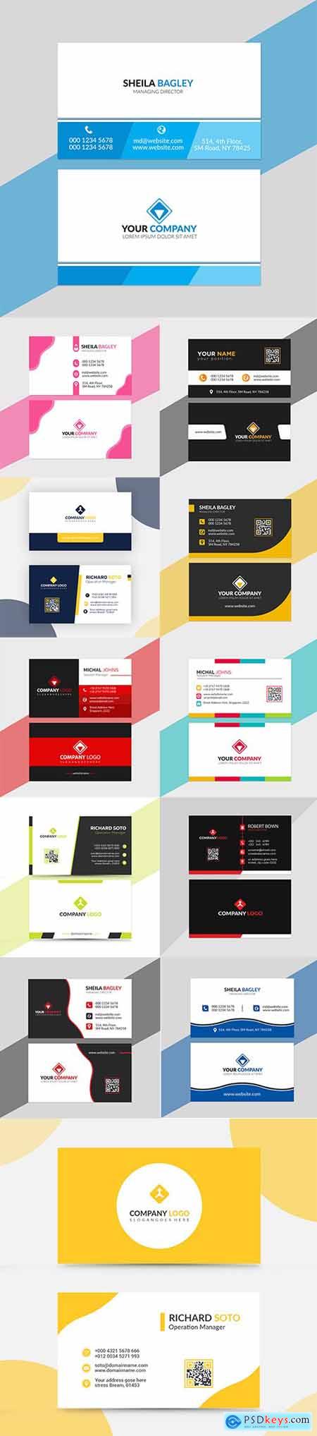 Colorful Business Card Template Set