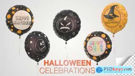 Videohive Halloween Celebration Balloons 24643549