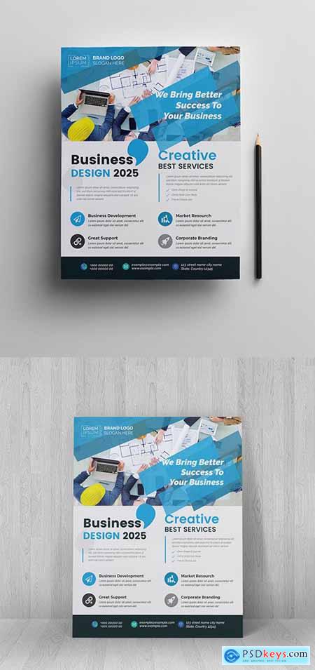 Business Flyer With Blue Accents 231241663