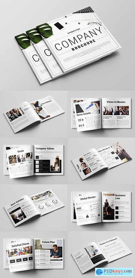 Company Profile Layout with Gray Accents 270864741