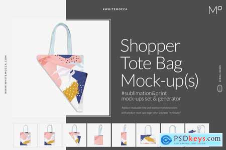 Shopper Tote Bag Mock-ups Set 3857272
